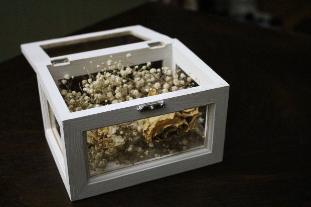 Flower Glass Memory Box - Wedding